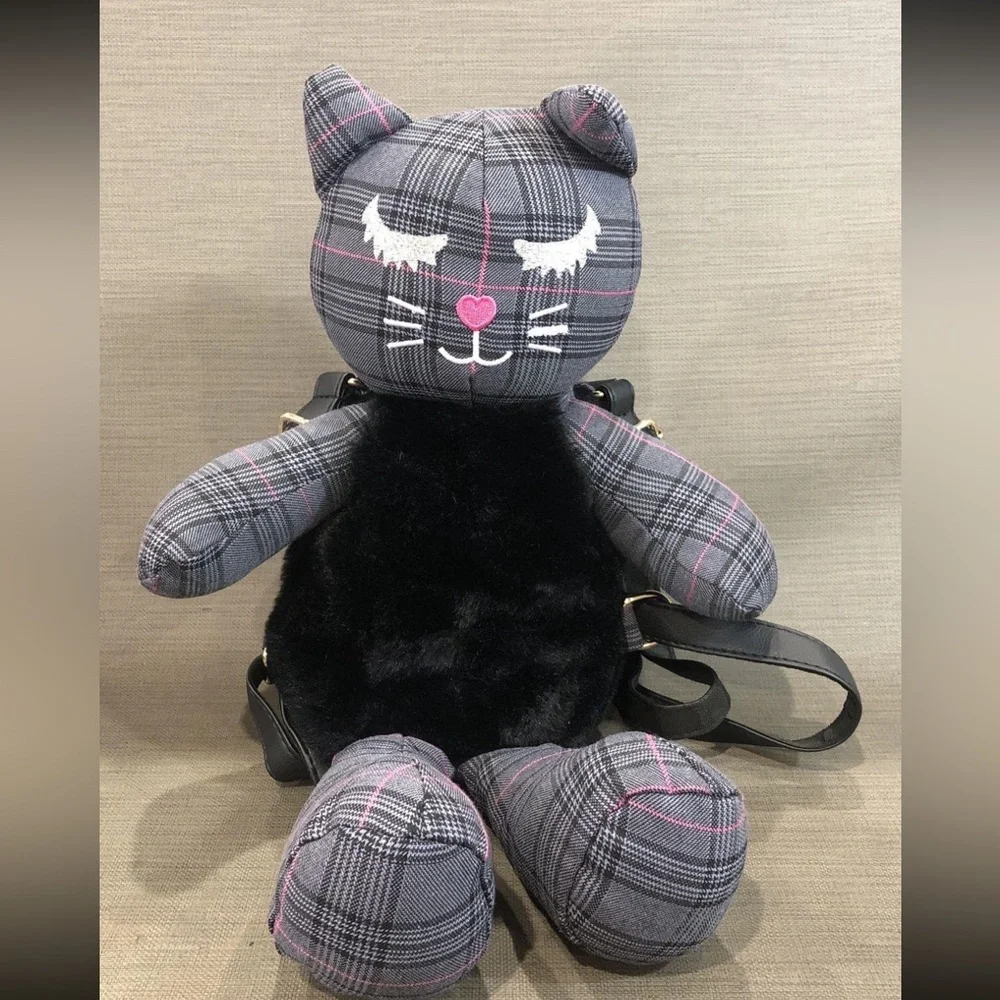 ✨ Host Pick ✨ NWOT Discontinued Betsey Johnson Cat Backpack - w/Lip Zipper Charm